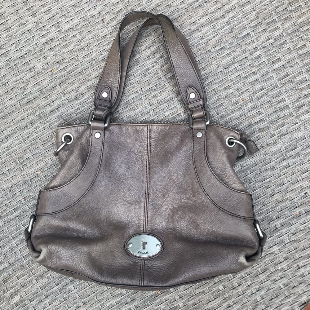 Fossil Distressed Leather Shoulder Bag